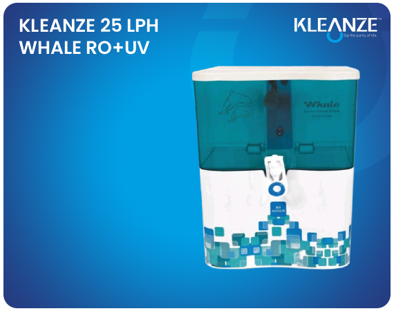 Kleanze Whale 25 LPH RO + UV + Copper + Alkaline